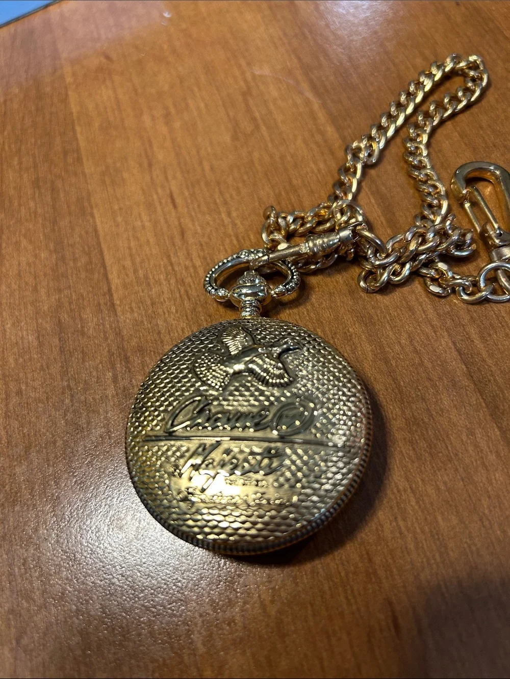 Phillip Crowe Signature Series Gold-Tone Deer Pocket Watch